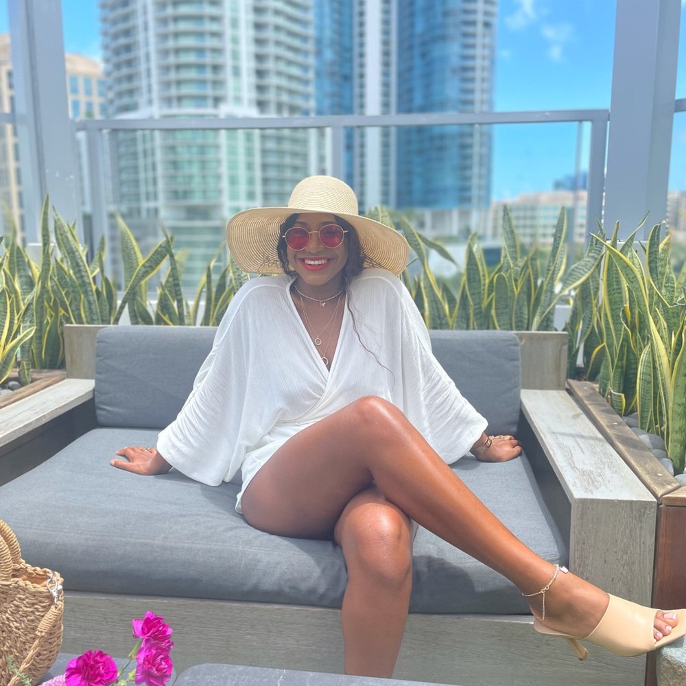 boho white short and tie top set